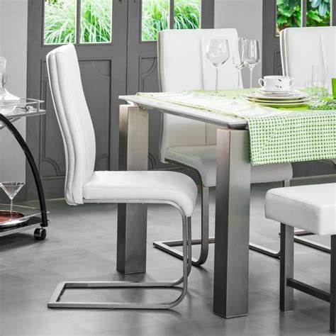 Buy Parlin Set of 2 Faux Leather Dining Chairs - White from Home Centre ...