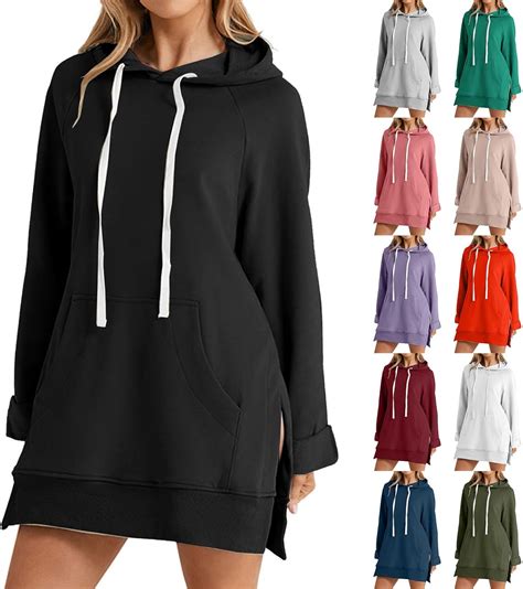 Amazon.com: Warmy Oversized Hoodie Dress Women Long Plus Size Sweater ...