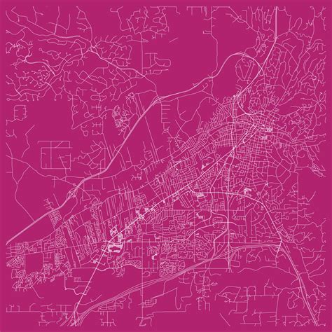 SANTA FE City Map - Fine Art Map Poster Modern New Mexico USA Map Print ...