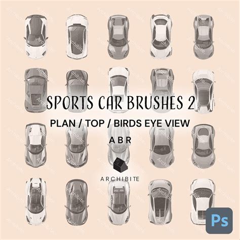 Photoshop Brushes - Top View Sports Cars 2 - Etsy