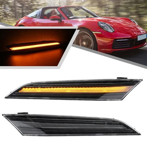 2Pcs 911 992 Amber Dynamic Sequential LED Blinker Side Marker Light for ...