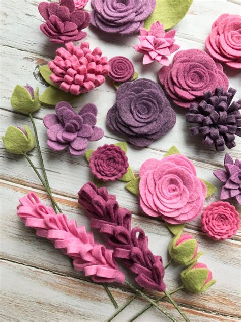 Large Felt Flowers Diy at Tiffany Mora blog