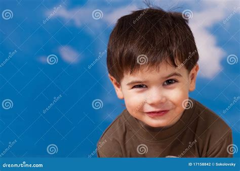 Smiling three year old boy stock photo. Image of background - 17158842
