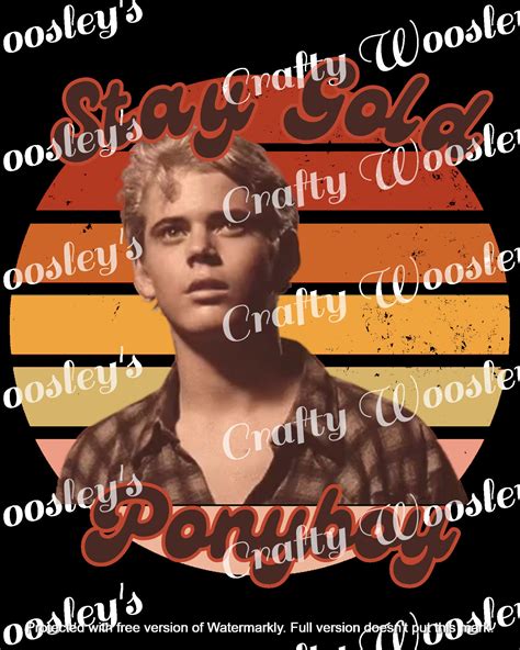 The Outsiders Stay Gold Ponyboy Png Digital File - Etsy