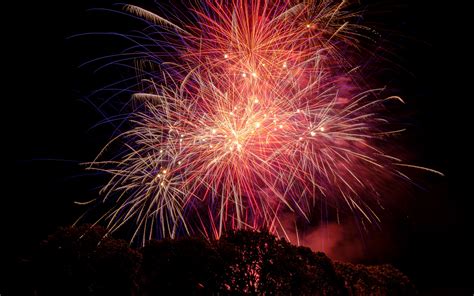 Download wallpaper 3840x2400 fireworks, darkness, sparks, holiday ...