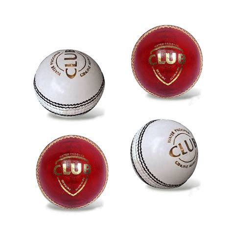 SJ Club Hand Stiched Four Pcs Cricket Leather Ball for Practice Matches ...