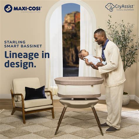 Maxi-Cosi Starling Smart Bassinet - Natural Heritage | Babylist Shop