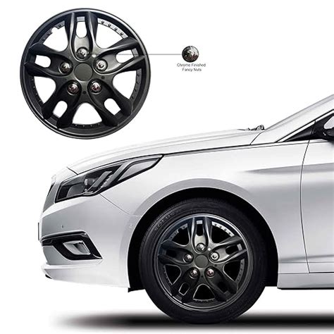 Oshotto Alloy Type Wheel Cover 16 Inch Black Compatible with Hyundai ...