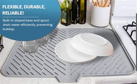 Buy On cart Silicone Dish Drying Mat for Kitchen | Large Utensil Drying ...