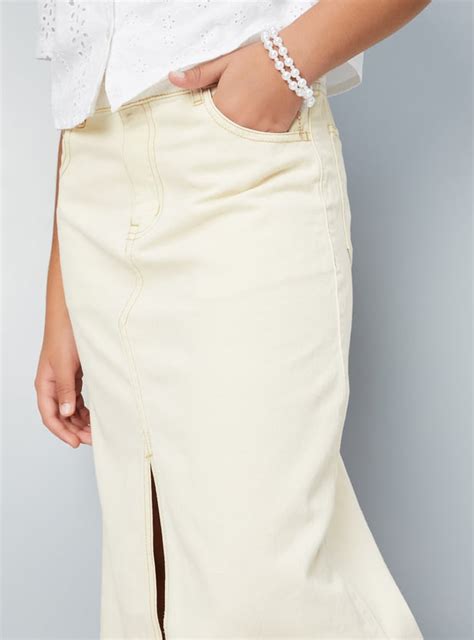 Buy Girls Solid Denim Skirt Online at just Rs. 699.0 - 1000014677366 ...