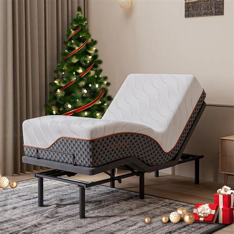 Amazon.com: ESHINE 12" Hybrid Mattress Twin XL + Adjustable Bed Frame Mattress - Luxury Gel ...