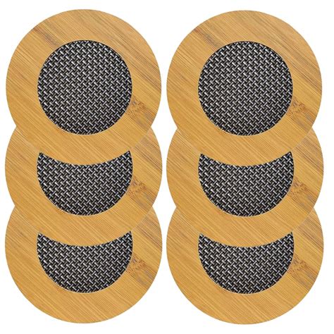 Bell Pepper™ Bamboo Wooden Coasters for Home Pan Pot Holder for Dining ...