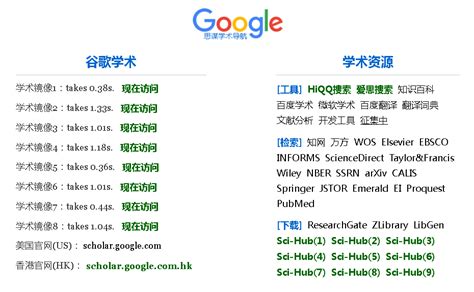 谷歌学术最新镜像网站，使用谷歌搜索镜像站及谷歌学术站无限制上网查阅学习资料-HEU8