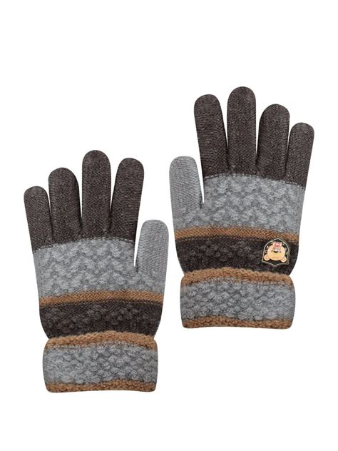 Buy KETKAR Kids Gloves Full Finger Knitted Thermal Gloves Winter Warm ...