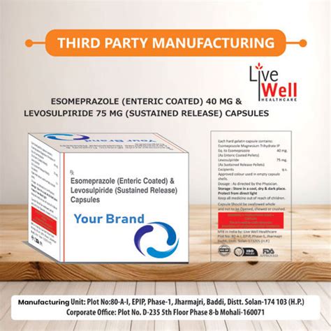 Esomeprazole (Enteric Coated) 40mg + Levosulpiride (Sustained Release)