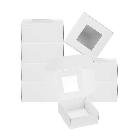 Paper Soap Box with Window, 20 Pack Homemade Soap Boxes Square Presents ...