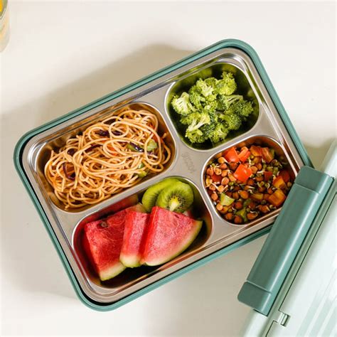 Lunch Box For Office Insulated 4 Compartment Green 1000ml Online ...