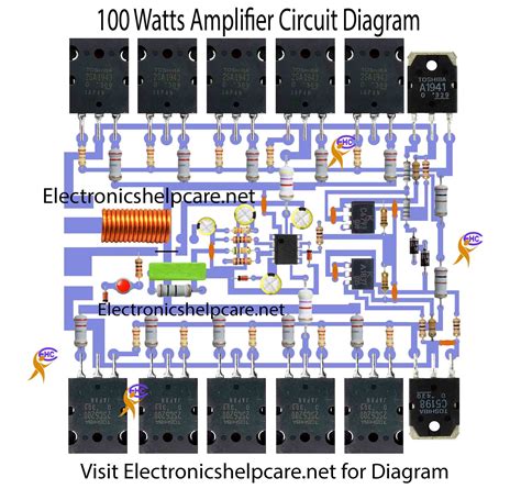 Power Amp Circuit Diagram 100 Watt MOSFET Power Amplifier Circuit