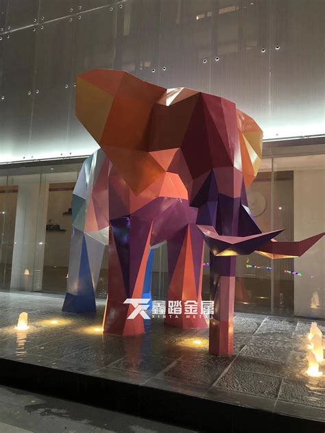 不锈钢镂空大象雕塑 - 卓景雕塑公司