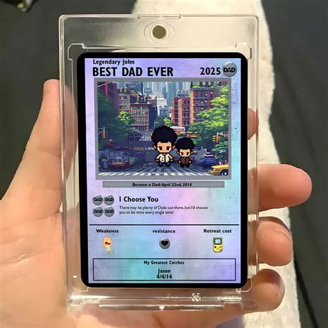 Personalized Father's Day Pokemon Card | Best Dad Ever | Gossby