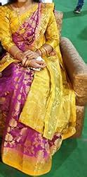 Buy Mimosa Women Kanchipuram Art Silk Saree With Contrast Blouse (Multi ...