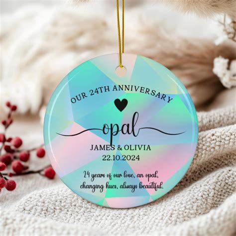 Personalized Twenty Fourth Anniversary Ornament, 24th Anniversary Gift ...
