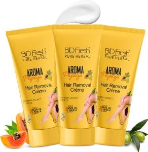 Biofresh Herbals Hair Removal Cream Aroma Papaya for Bikini Line, Hands ...