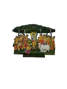 Radhe Creations Wooden MDF Govardhan Parvat Jhaki Leela Set | Krishna ...