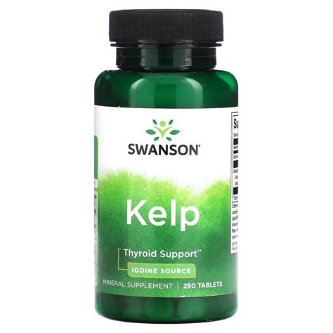 Swanson, Kelp, 250 Tablets, Expiry: 08/2026, Free Shipping – SUN ...