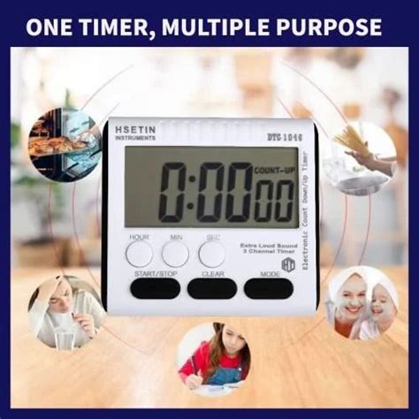Digital Timer - HSTEIN Hour Minute Second Count Up Countdown Digital ...