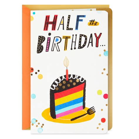 Rainbow Cake Half Birthday Card – GonaKart International