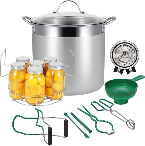HOMKULA Water Bath Canning Pot with Rack and Lid, Steam Canner with ...