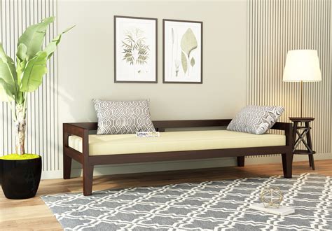 Diwan Bed: Buy Joe Diwan Bed (Walnut Finish) Online India : Urbanwood