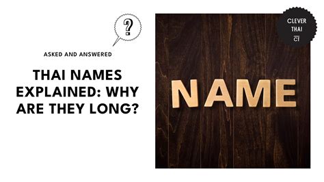 Why do Thais have long last names? [2026 ]