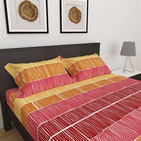 Buy Dallas Cotton 144TC 3Pcs Printed Queen Bedsheet Set from Home ...