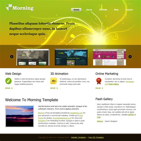 Free Sample HTML Web Page Templates Of 30 Amazing Education Website Templates for College ...