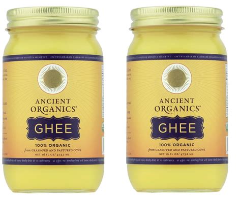 Amazon.com : Ancient Organics Ghee, Organic Grass Fed Ghee Butter – Gluten Free Ghee, Clarified ...