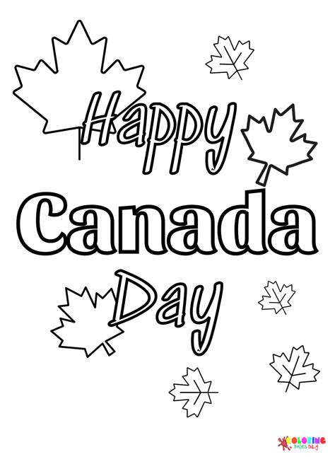 Canada Day Colouring Sheets Printable
