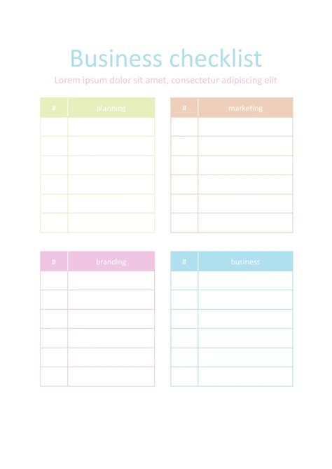 Image result for Business Process Checklist Template