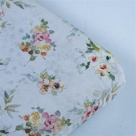 Light Grey Glace Cotton Digital Print