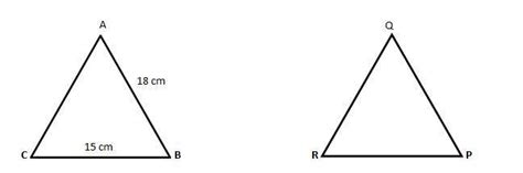If Triangle ABC similar to triangle QRP, area of triangle ABC is equals ...