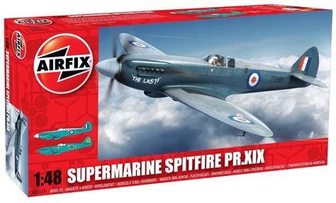 Buy Airfix Supermarine Spitfire PRXIX Airplane Building Kit, 1:48 Scale ...