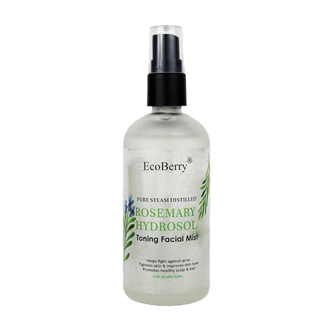 EcoBerry Pure Steam Distilled Rosemary Hydrosol Toning Facial Mist ...