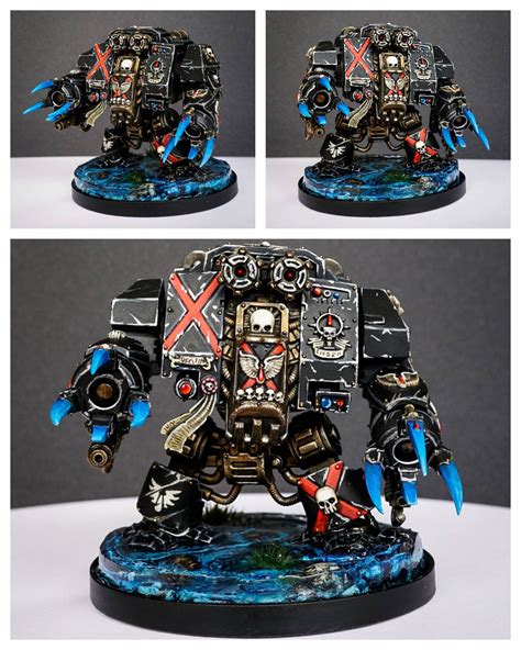 My Blood Angels Death Company Dreadnought. He's not perfect but he's ...