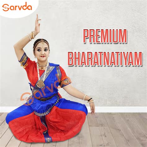 Premium Bharatanatyam (5 pcs set) Dance Costume - Red And Blue – Sarvda