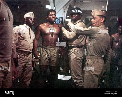 A SOLDIER'S STORY [US 1984] centre HOWARD E ROLLINS, right ADOLPHE ...