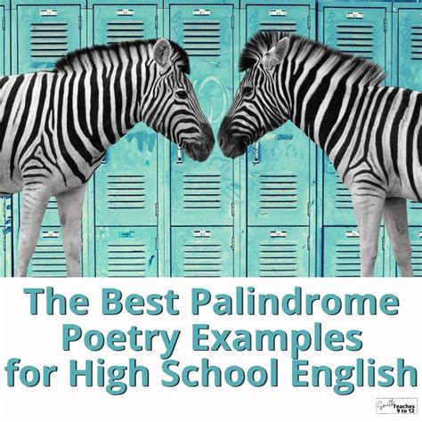 The Best 5 Palindrome Poetry Examples - SmithTeaches9to12