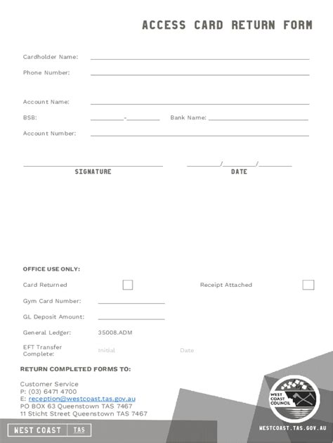 Image result for Access Card Form Template