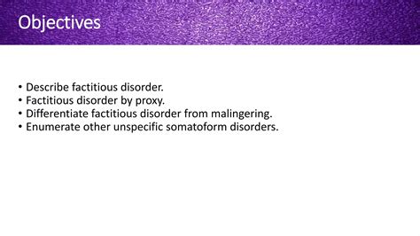 Factitious disorder vs. Malingering | PPTX