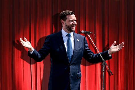 J.D. Vance’s jokes are comically unfunny. There’s a reason why.